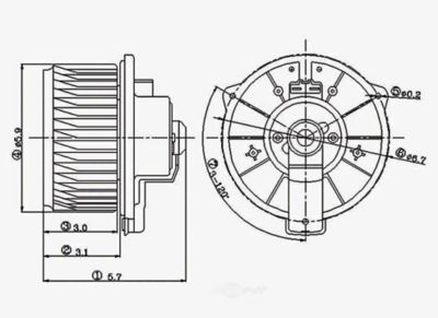 Global Parts Distributors LLC HVAC Blower Motor, BKNH-GBP-2311528