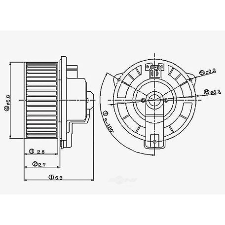 Global Parts Distributors LLC HVAC Blower Motor, BKNH-GBP-2311539
