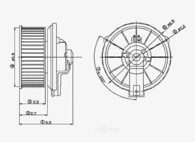 Global Parts Distributors LLC HVAC Blower Motor, BKNH-GBP-2311554
