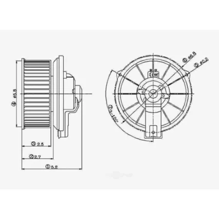 Global Parts Distributors LLC HVAC Fan Motor BKNH-GBP-2311554 Automotive Heating & Cooling Parts