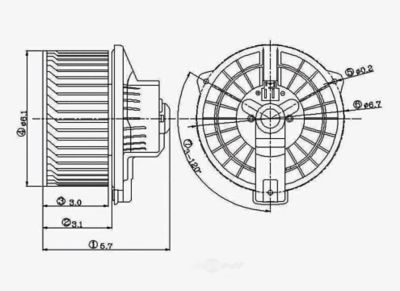 HVAC Blower Motor, BKNH-GBP - Global Parts Distributors LLC 2311562