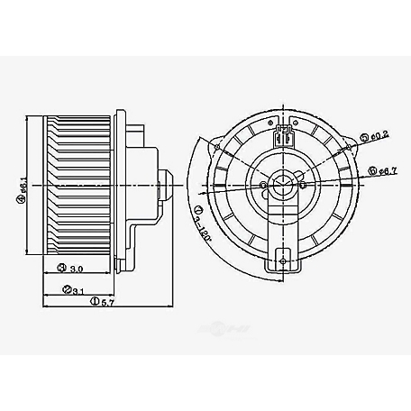 Global Parts Distributors LLC HVAC Blower Motor, BKNH-GBP-2311563