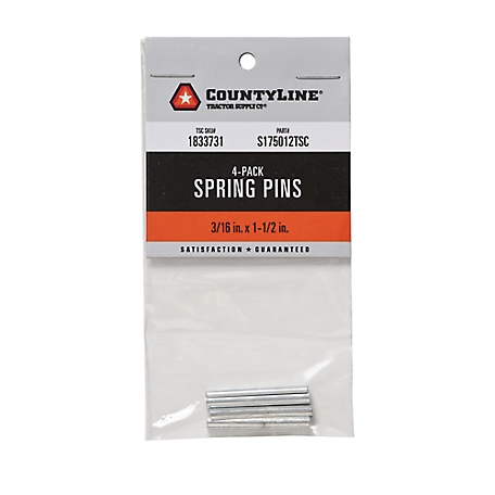 CountyLine 3/16 in. x 1-1/2 in. Spring Pins, 4-Pack