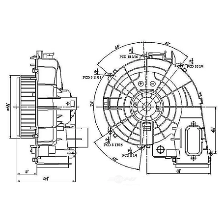 Global Parts Distributors LLC HVAC Blower Motor, BKNH-GBP-2311585