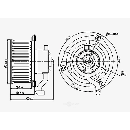 Global Parts Distributors LLC HVAC Blower Motor, BKNH-GBP-2311608