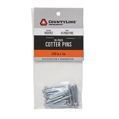 CountyLine 3/32 in. x 1 in. Straight Cotter Pins, 30-Pack