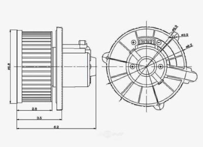 Global Parts Distributors LLC HVAC Blower Motor, BKNH-GBP-2311617
