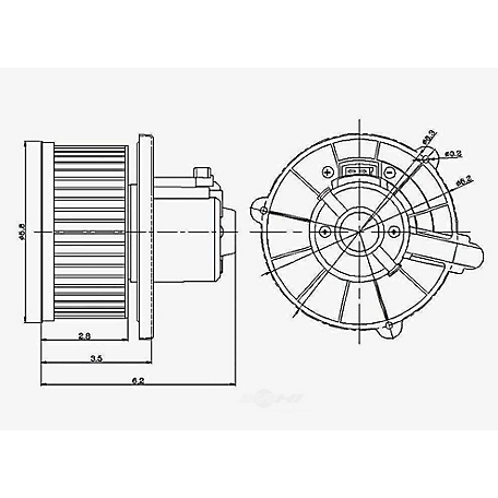 Global Parts Distributors LLC HVAC Blower Motor, BKNH-GBP-2311617