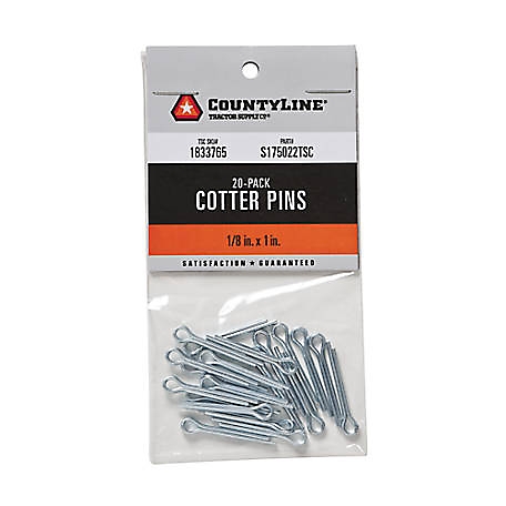 CountyLine 1 in. Straight Cotter Pins, 20-Pack
