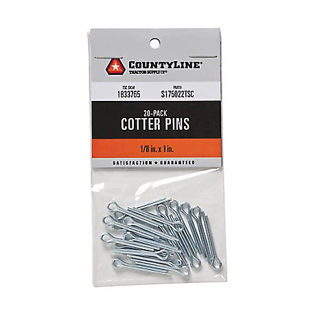 CountyLine 1 in. Straight Cotter Pins, 20-Pack