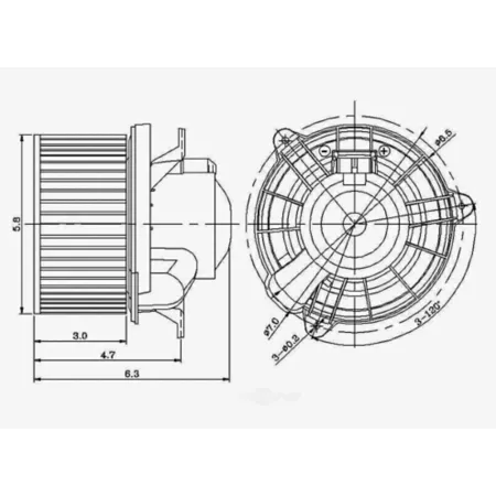 Global Parts Distributors LLC HVAC Fan Motor BKNH-GBP-2311618 Automotive Heating & Cooling Parts