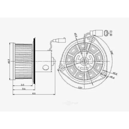 Global Parts Distributors LLC HVAC Fan Motor BKNH-GBP-2311626 Automotive Heating & Cooling Parts