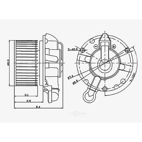 Global Parts Distributors LLC HVAC Blower Motor, BKNH-GBP-2311628