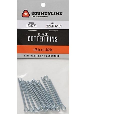 CountyLine 1/8 in. x 1 1/2 in. Straight Cotter Pins, 15-Pack