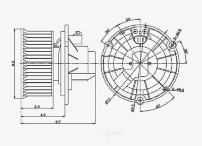 Global Parts Distributors LLC HVAC Blower Motor, BKNH-GBP-2311629