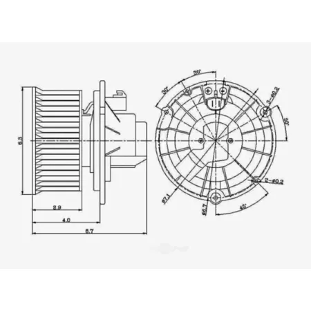 Global Parts Distributors LLC HVAC Fan Motor BKNH-GBP-2311629 Automotive Heating & Cooling Parts