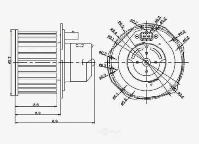 Global Parts Distributors LLC HVAC Blower Motor, BKNH-GBP-2311634