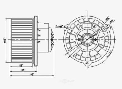 HVAC Blower Motor, BKNH-GBP - Global Parts Distributors LLC 2311636