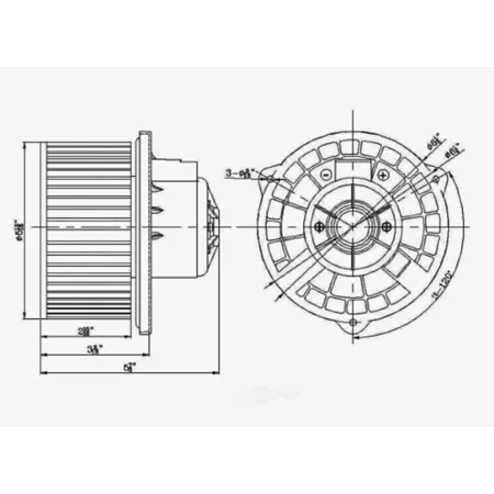 Global Parts Distributors LLC HVAC Fan Motor BKNH-GBP-2311636 Automotive Heating & Cooling Parts