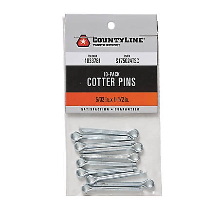 CountyLine 5/32 in. x 1-1/2 in. Straight Cotter Pins, 10-Pack