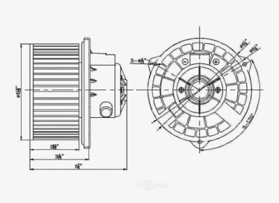 Global Parts Distributors LLC HVAC Blower Motor, BKNH-GBP-2311637