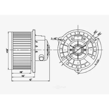 Global Parts Distributors LLC HVAC Fan Motor BKNH-GBP-2311637 Automotive Heating & Cooling Parts