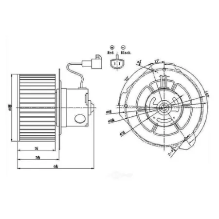 Global Parts Distributors LLC HVAC Fan Motor BKNH-GBP-2311644 Automotive Heating & Cooling Parts