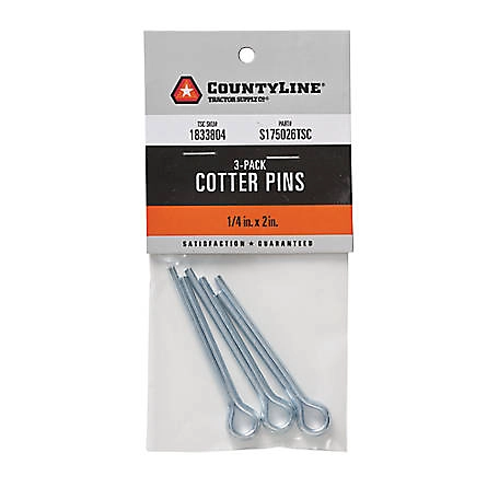 CountyLine 2 in. Straight Cotter Pins, 3-Pack