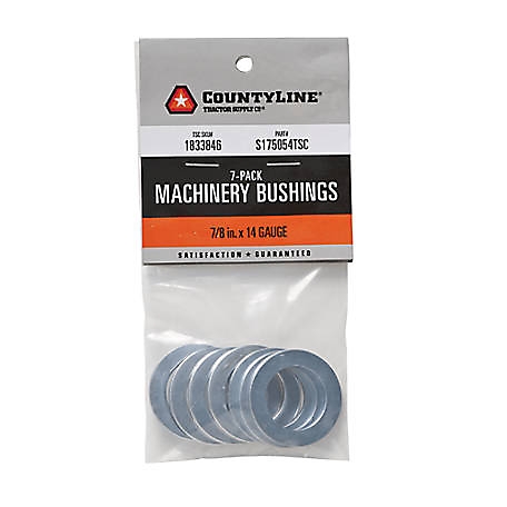 CountyLine Machine Bushings, 7/8 in. Diameter x 14 Gauge, 7-Pack