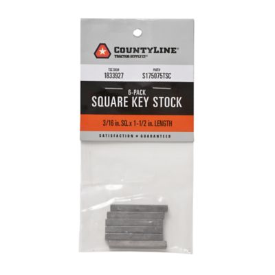 CountyLine 3/16 in. x 1-1/2 in. Square Key Stocks, 6-Pack