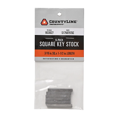 CountyLine 3/16 in. x 1-1/2 in. Square Key Stocks, 6-Pack