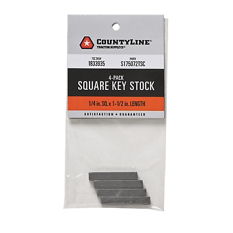 CountyLine 1/4 in. x 1-1/2 in. Square Keys, 4-Pack