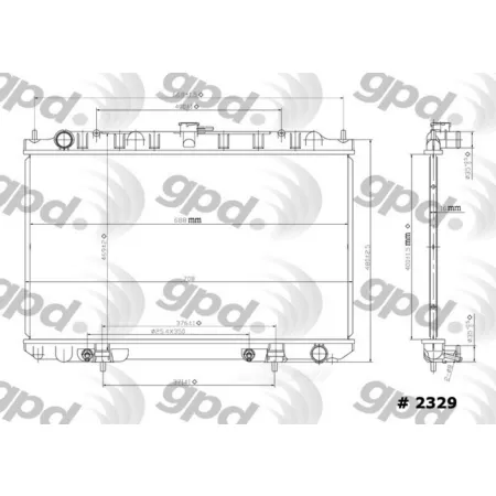 Global Parts Distributors LLC Radiator BKNH-GBP-2329C Engine Performance