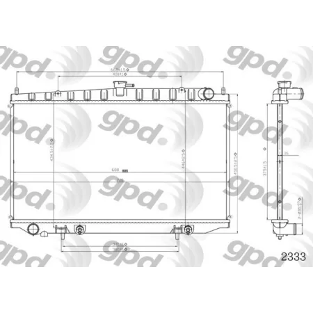 Global Parts Distributors LLC Radiator BKNH-GBP-2333C Engine Performance