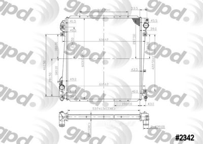 Global Parts Distributors LLC Radiator, BKNH-GBP-2342C