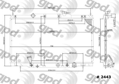 Global Parts Distributors LLC Radiator, BKNH-GBP-2443C