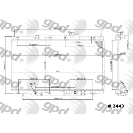 Global Parts Distributors LLC Radiator BKNH-GBP-2443C Engine Performance