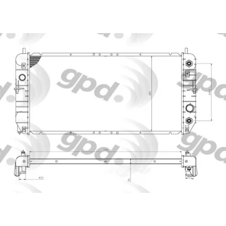 Global Parts Distributors LLC Radiator BKNH-GBP-2492C Engine Performance