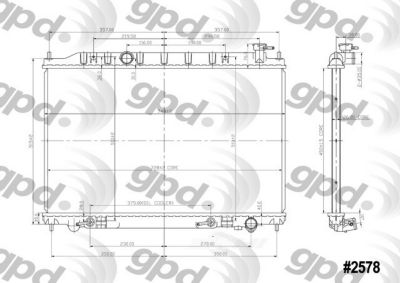 Global Parts Distributors LLC Radiator, BKNH-GBP-2578C