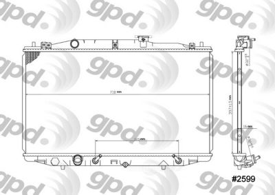 Global Parts Distributors LLC Radiator, BKNH-GBP-2599C