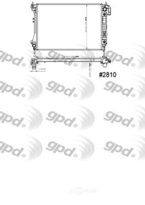 Global Parts Distributors LLC Radiator, BKNH-GBP-2810C