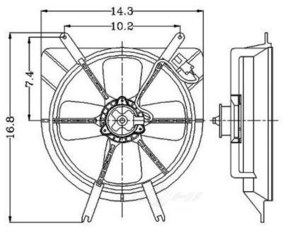 Global Parts Distributors LLC Engine Cooling Fan Assembly, BKNH-GBP-2811249