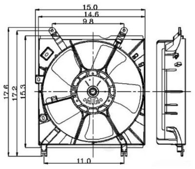 Global Parts Distributors LLC Engine Cooling Fan Assembly, BKNH-GBP-2811284