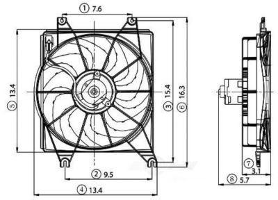 Global Parts Distributors LLC Engine Cooling Fan Assembly, BKNH-GBP-2811293