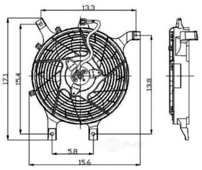 Global Parts Distributors LLC Engine Cooling Fan Assembly, BKNH-GBP-2811401