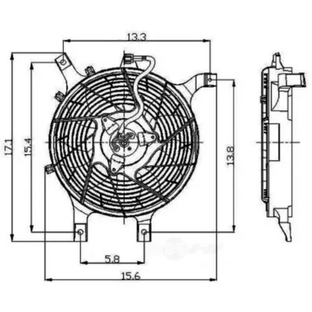 Global Parts Distributors LLC Engine Cooling Fan Assembly BKNH-GBP-2811401 Engine Performance