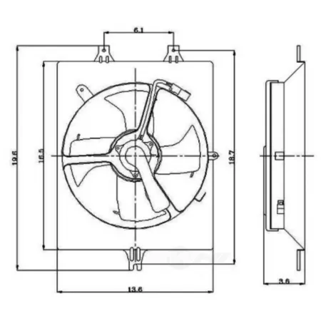 Global Parts Distributors LLC Engine Cooling Fan Assembly BKNH-GBP-2811418 Engine Performance