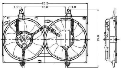 Global Parts Distributors LLC Engine Cooling Fan Assembly, BKNH-GBP-2811465