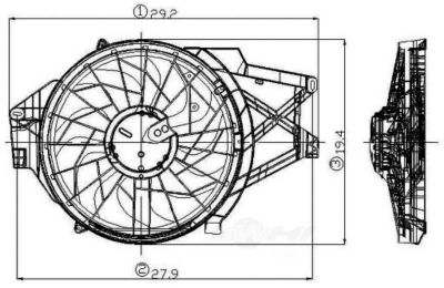 Global Parts Distributors LLC Engine Cooling Fan Assembly, BKNH-GBP-2811504