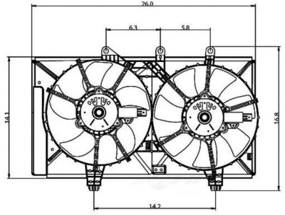 Global Parts Distributors LLC Engine Cooling Fan Assembly, BKNH-GBP-2811532